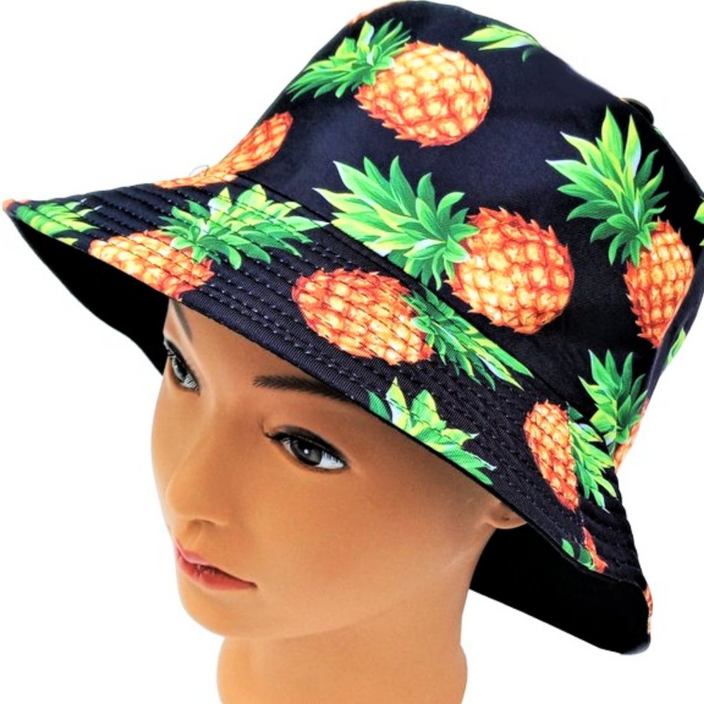 The Pineapple Spectacular Black Bucket Hat